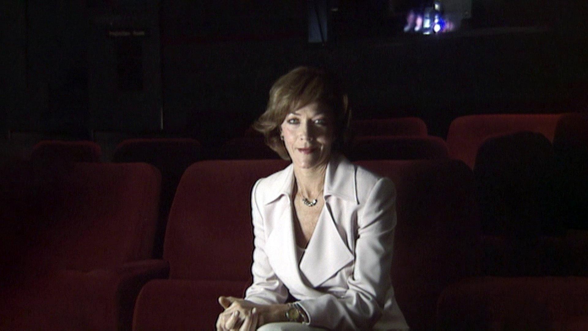 Still from Filmed Episode Intro by Linda Thorson to The Interrogators