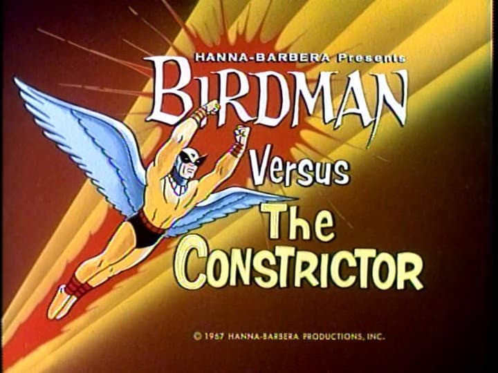Still from Birdman Versus the Constrictor