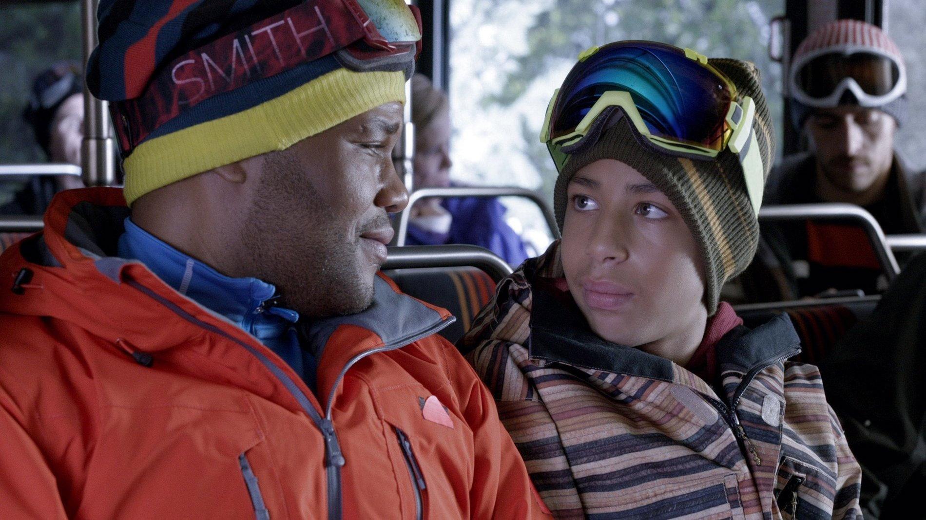 Still from Martin Luther Skiing Day