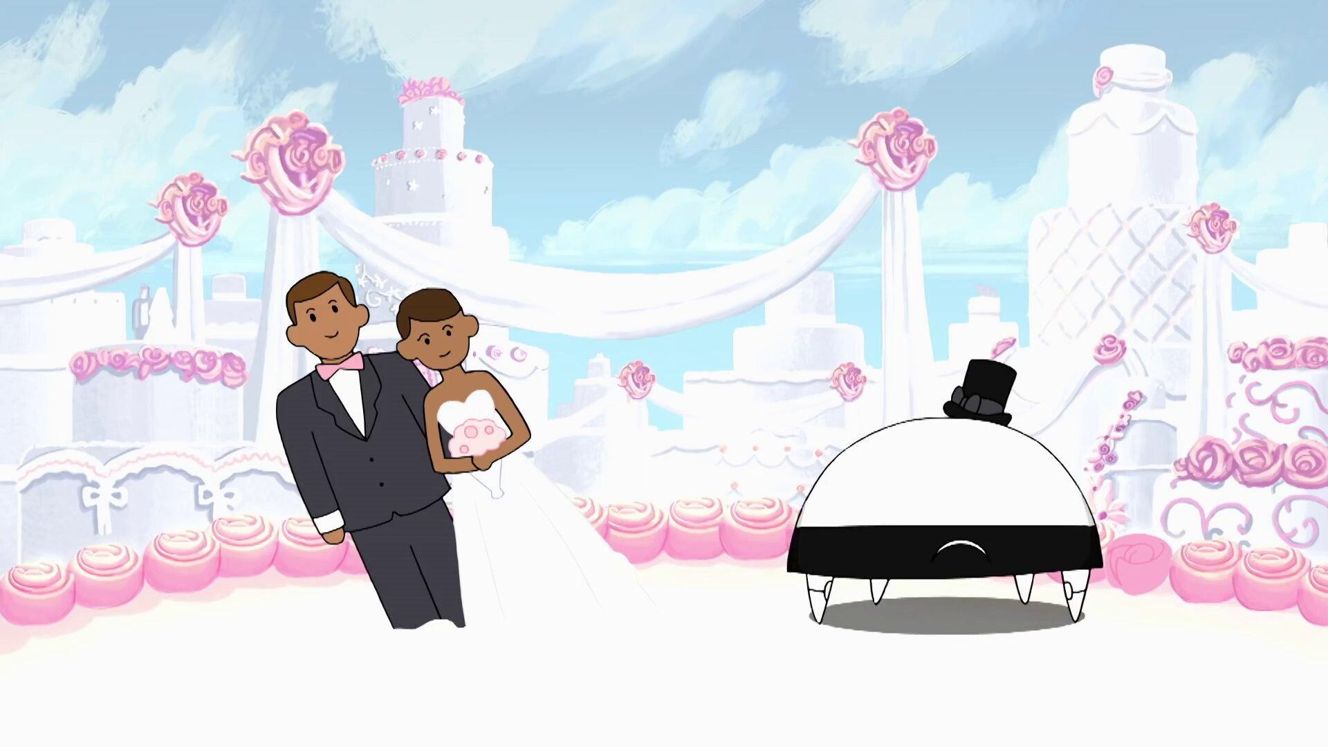Still from The Wedding Cake Car
