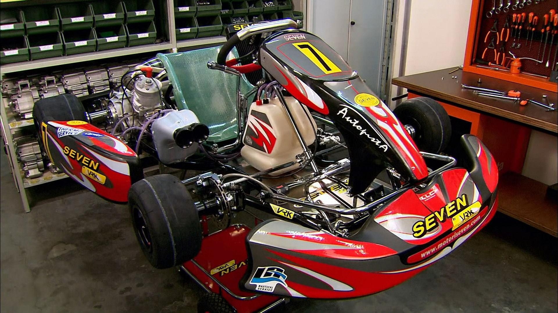 Still from Custom Running Shoes, Axes, Racing Karts, Animatronics