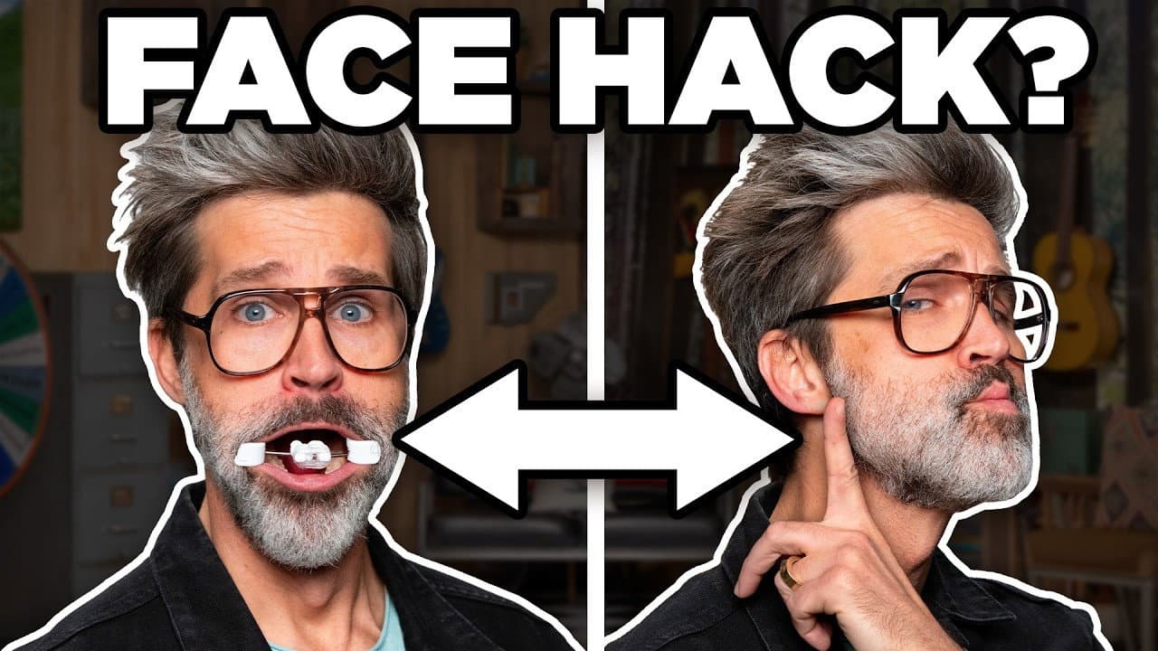 Still from We Test Weird Face Workout Products