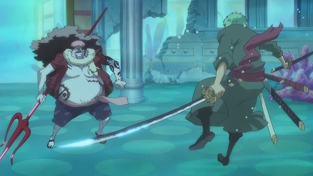 Still from The Ryugu Palace Fight! Zoro vs. Hordy!