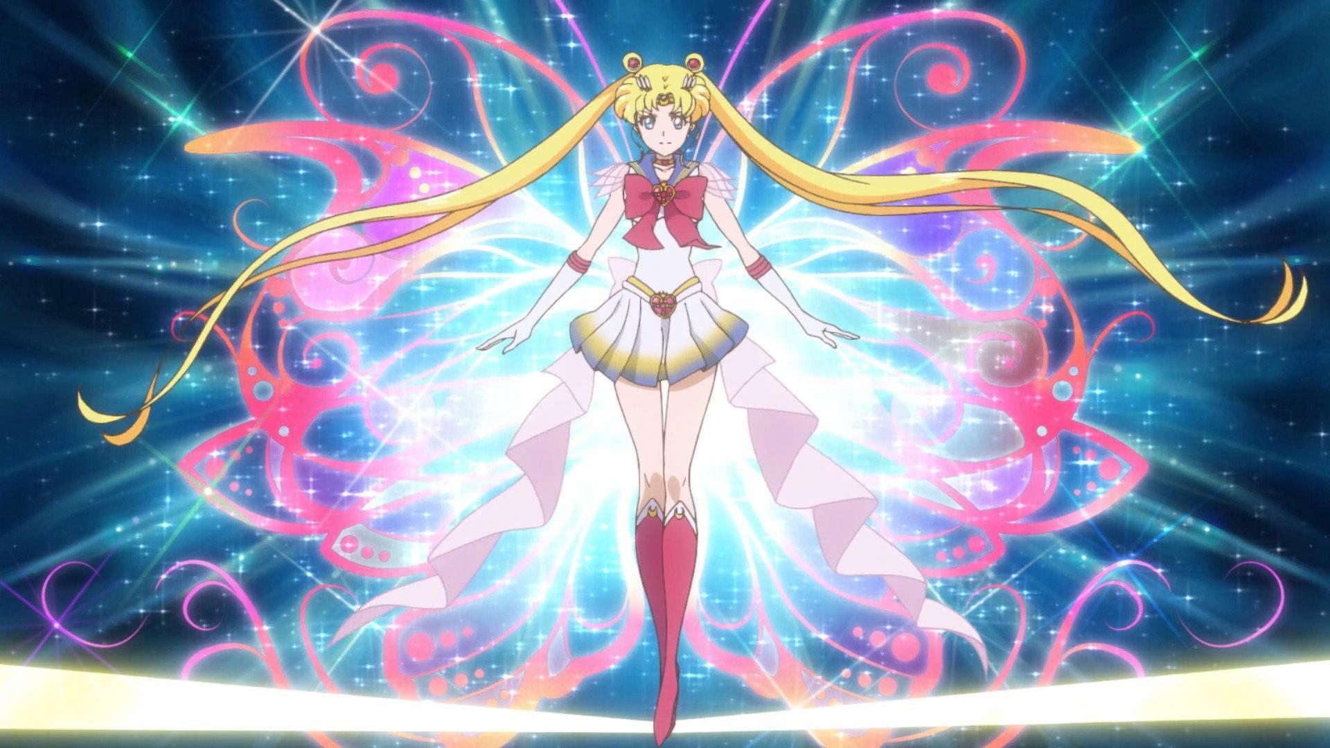 Still from Act 33. Infinity 7 - Transformation ~Super Sailor Moon~