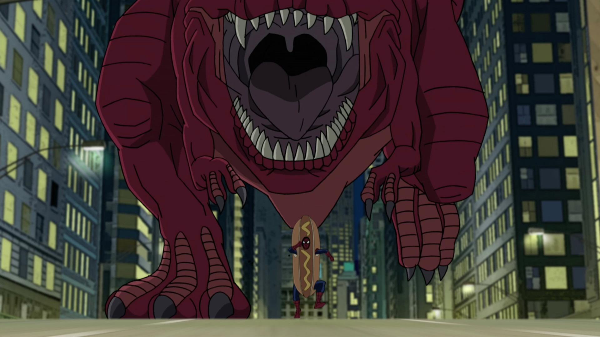 Still from Spidey, I Blew Up the Dinosaur