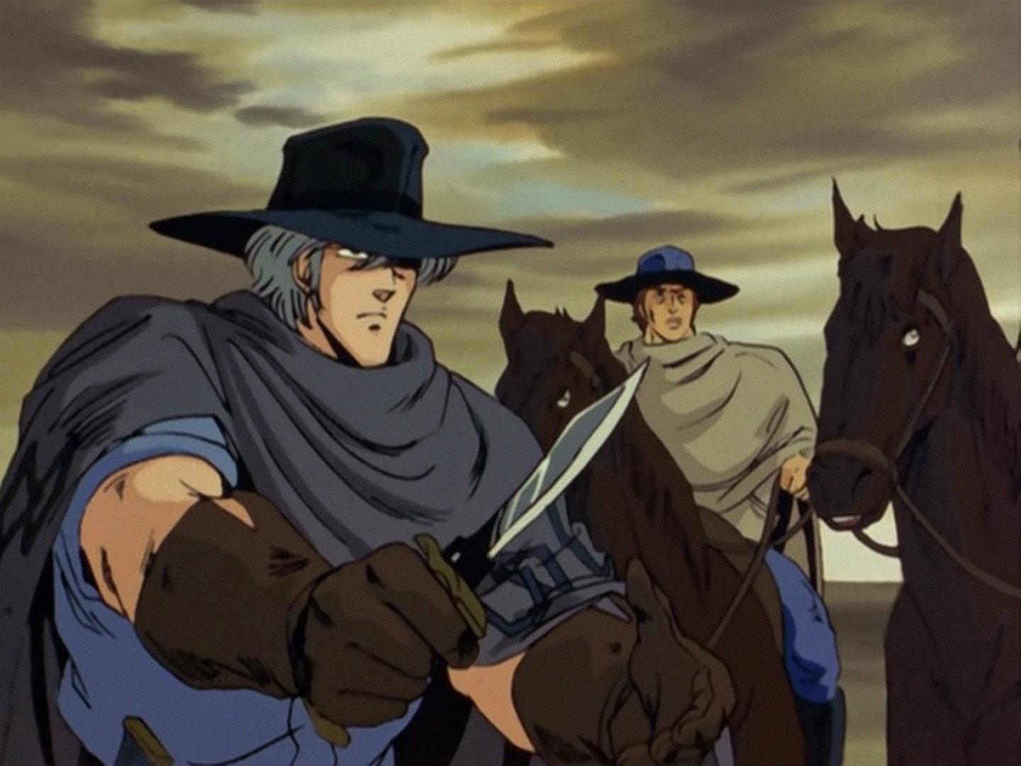 Still from Men Beyond Reasons! The Band of Seven Attacks Kenshiro!!