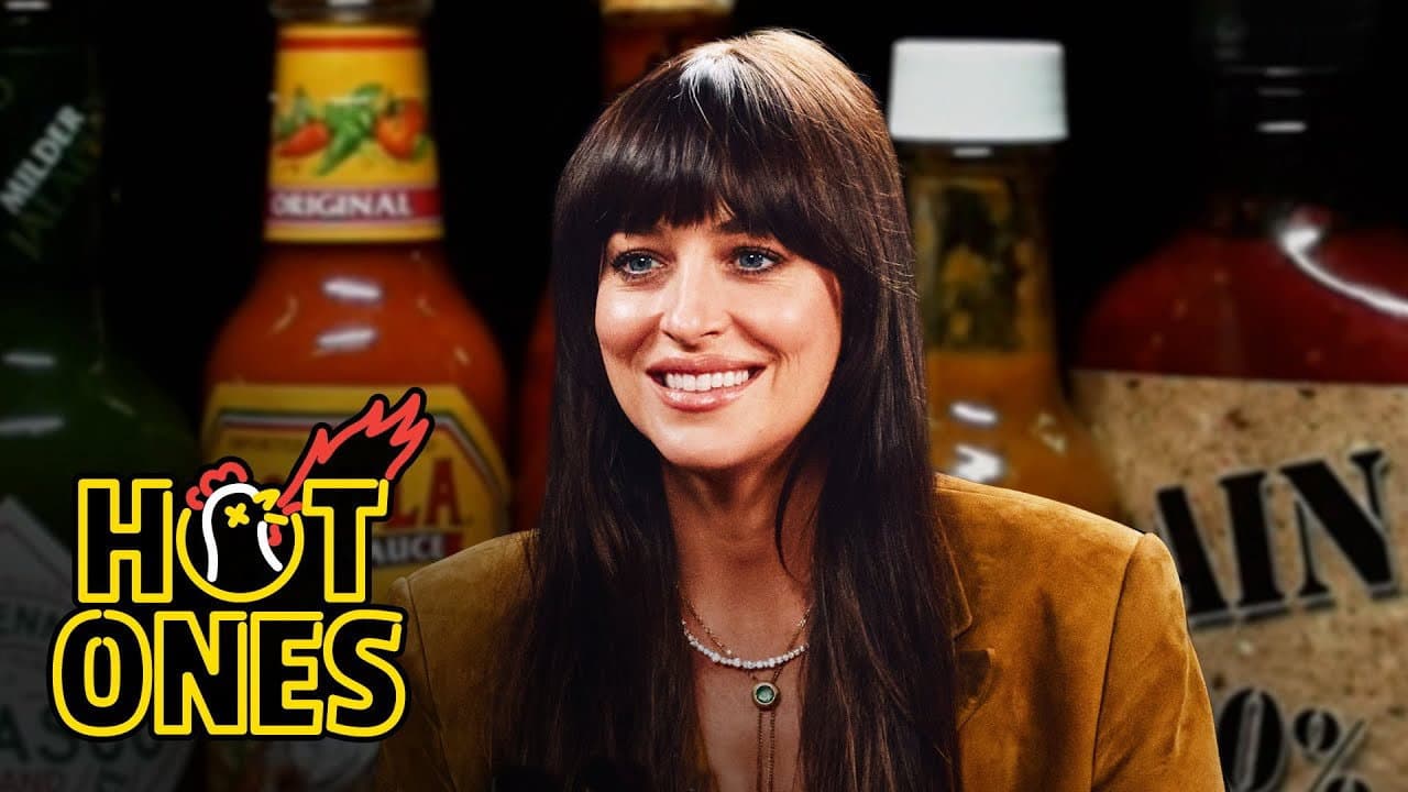 Still from Dakota Johnson Is Not Okay While Eating Spicy Wings