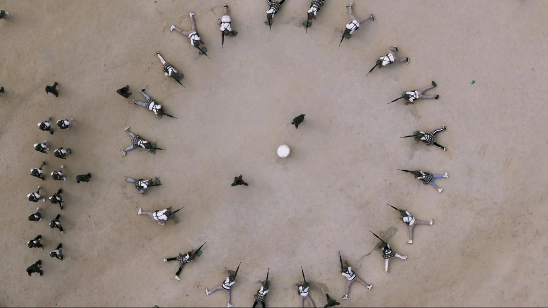 Still from Military Training Begins