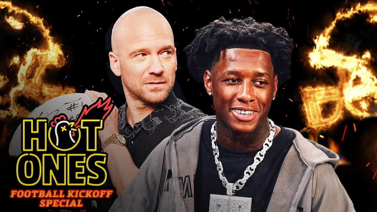 Still from Sauce Gardner Earns his Nickname on the Hot Ones Football Special