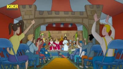 Still from Sir George and the Dragon
