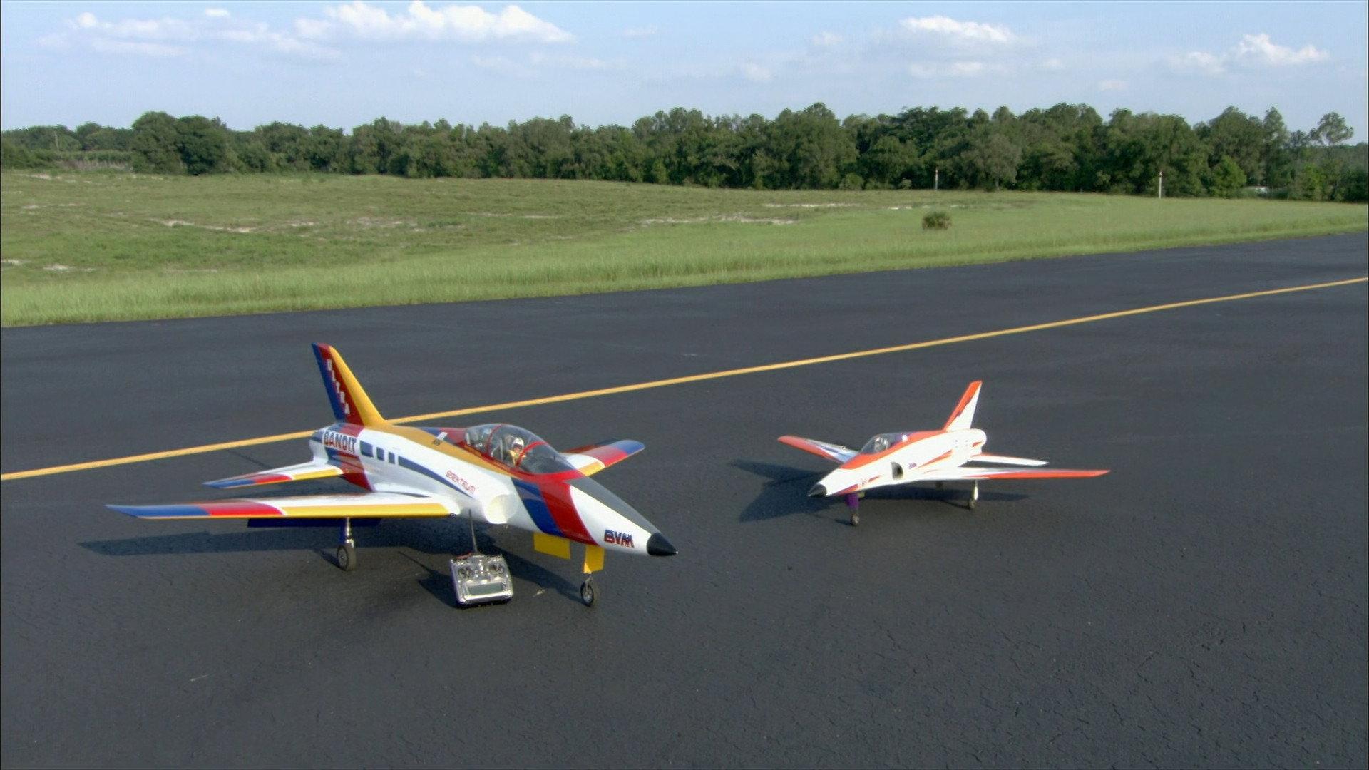 Still from Worcestershire Sauce, Lawn Bowls, Radio-Controlled Model Jets