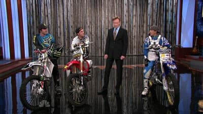 Still from Jon Hamm, Robbie Maddison, Adam Jones & Mike Mason, Cobra Starship feat. Estelle