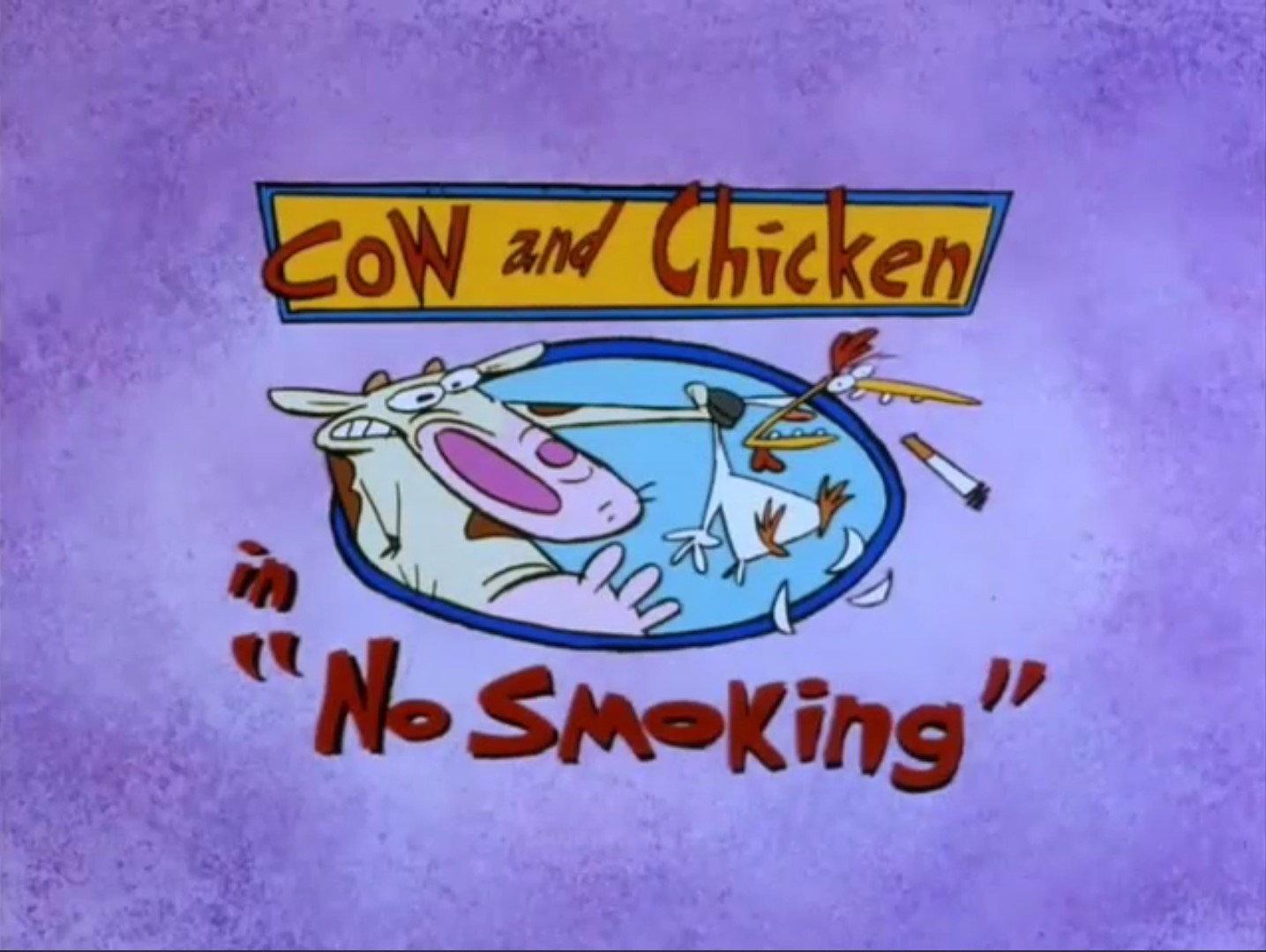 Still from Cow and Chicken: No Smoking
