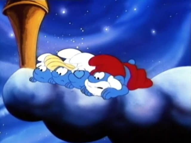 Still from Sleepless Smurfs