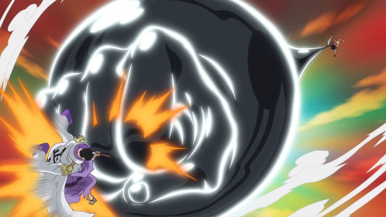 Still from Men's Pride! Luffy vs. Fujitora, Head-to-Head!