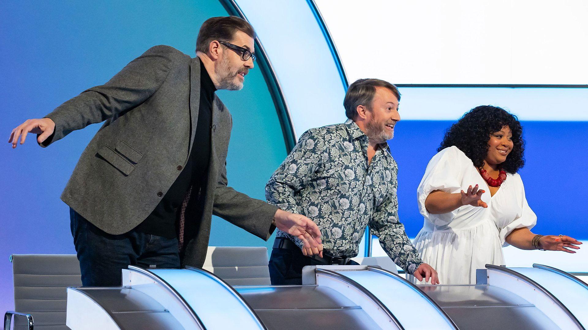 Still from Jason Isaacs, Gbemisola Ikumelo, Richard Osman & Hannah Cockroft
