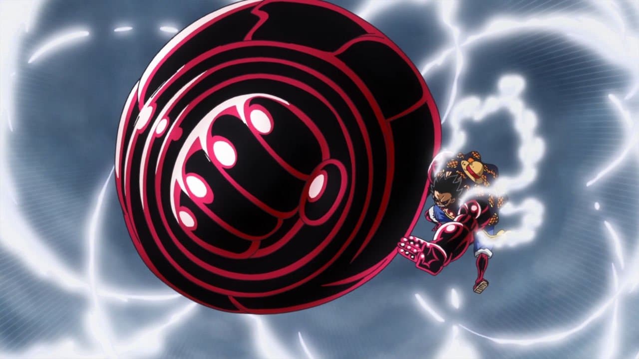 Still from Attack on a Celestial! Luffy's King Kong Gun of Anger!