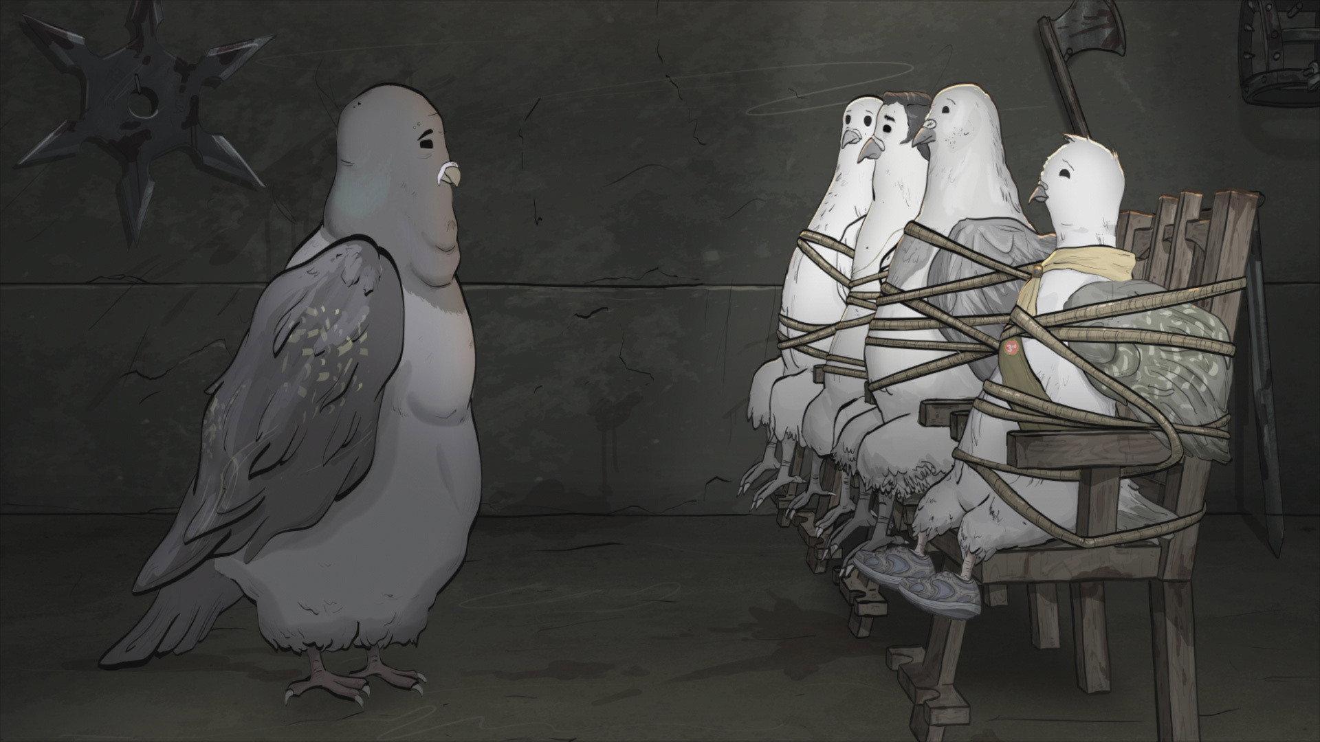 Still from Episode Six: Pigeons.