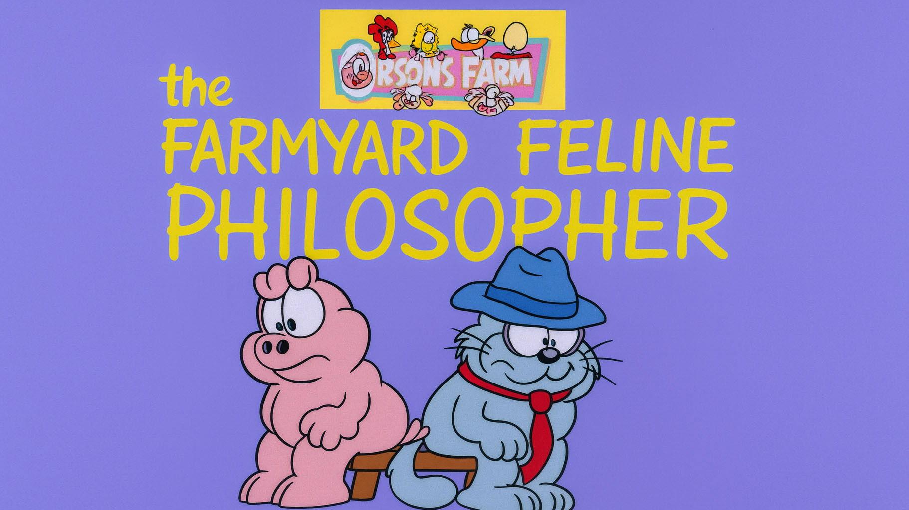 Still from The Farmyard Feline Philosopher
