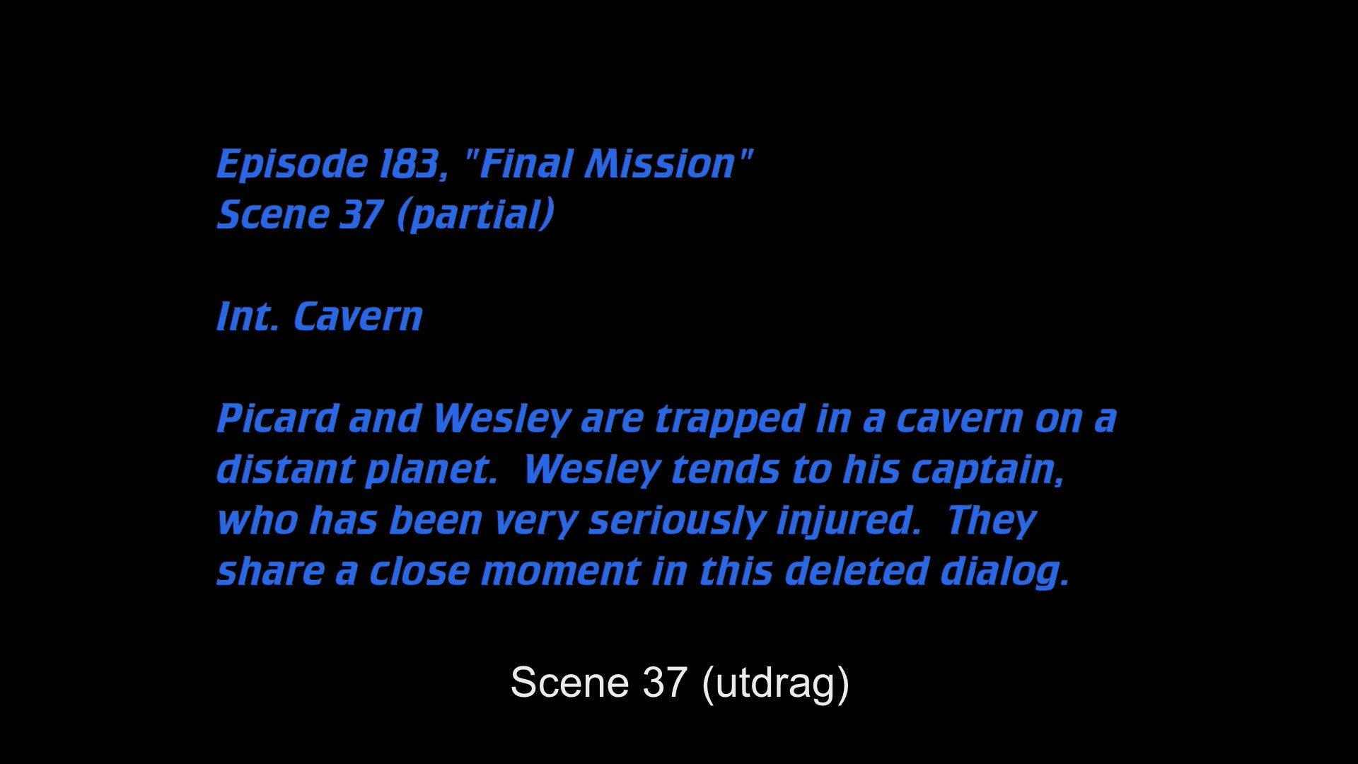 Still from Deleted Scenes: S04E09 – Final Mission