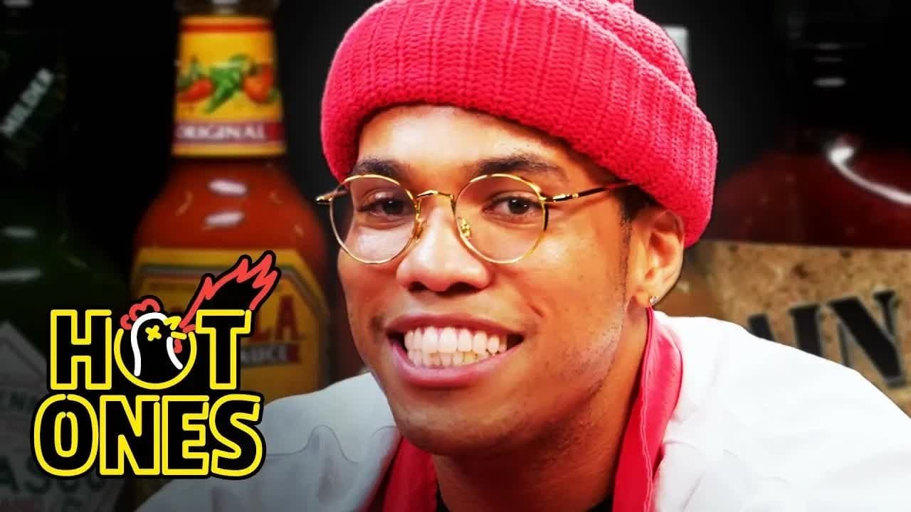 Still from Anderson .Paak Sings Hot Sauce Ballads While Eating Spicy Wings