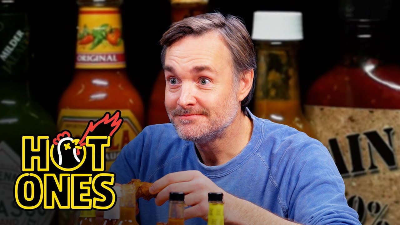 Still from Will Forte Goes For a High Score While Eating Spicy Wings