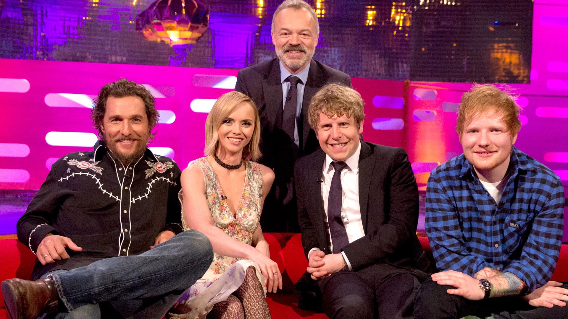 Still from Matthew McConaughey, Christina Ricci, Josh Widdicombe and Ed Sheeran