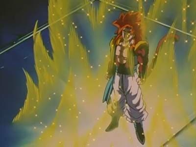 Still from Super Saiyan 4 Fusion