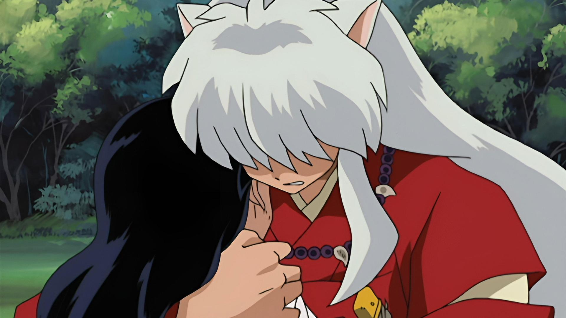 Still from Inuyasha Shows His Tears for the First Time