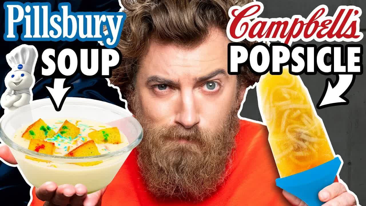 Still from Solid Liquid Food vs. Liquid Solid Food Taste Test