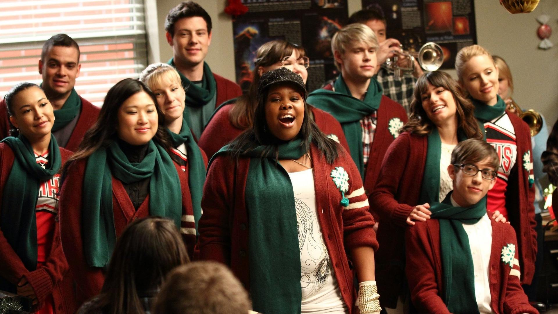 Still from A Very Glee Christmas