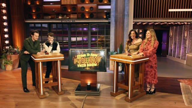 Still from Daniel Radcliffe, Jonathan Groff, Lindsay Mendez