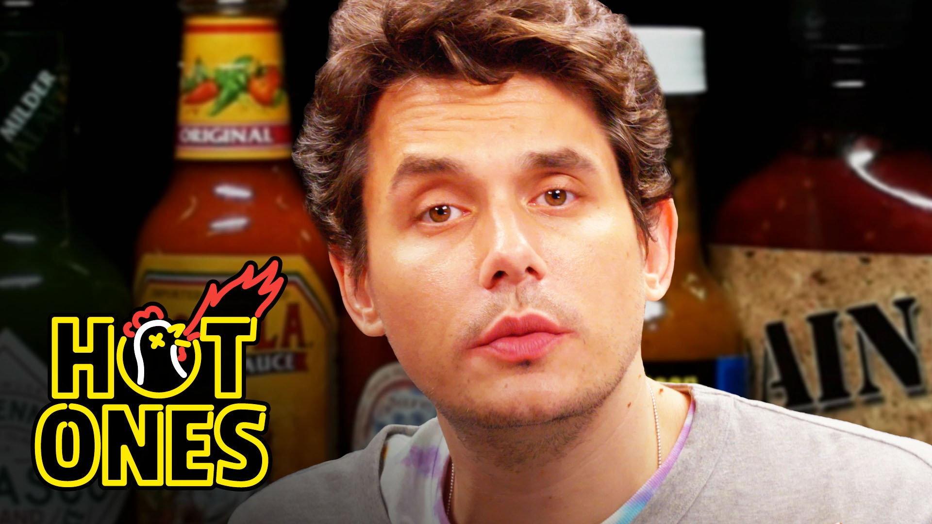 Still from John Mayer Has a Sing-Off While Eating Spicy Wings