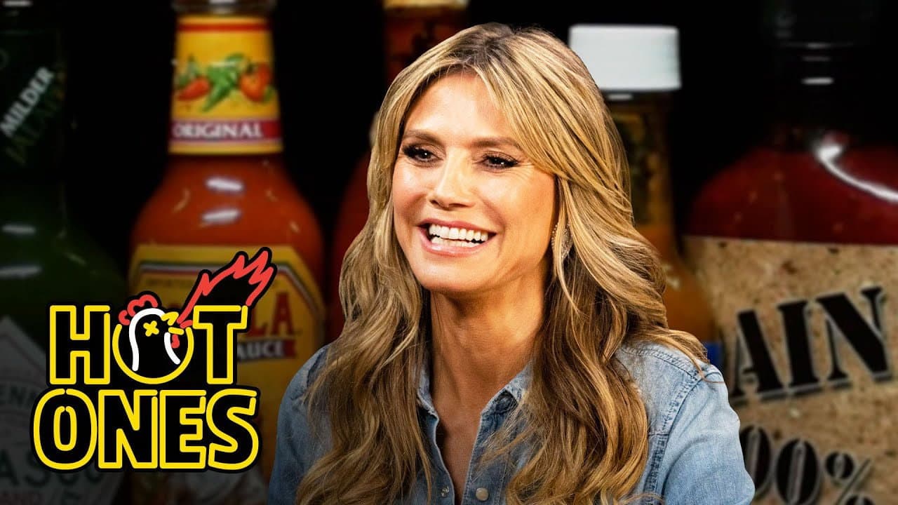Still from Heidi Klum Strikes a Pose While Eating Spicy Wings