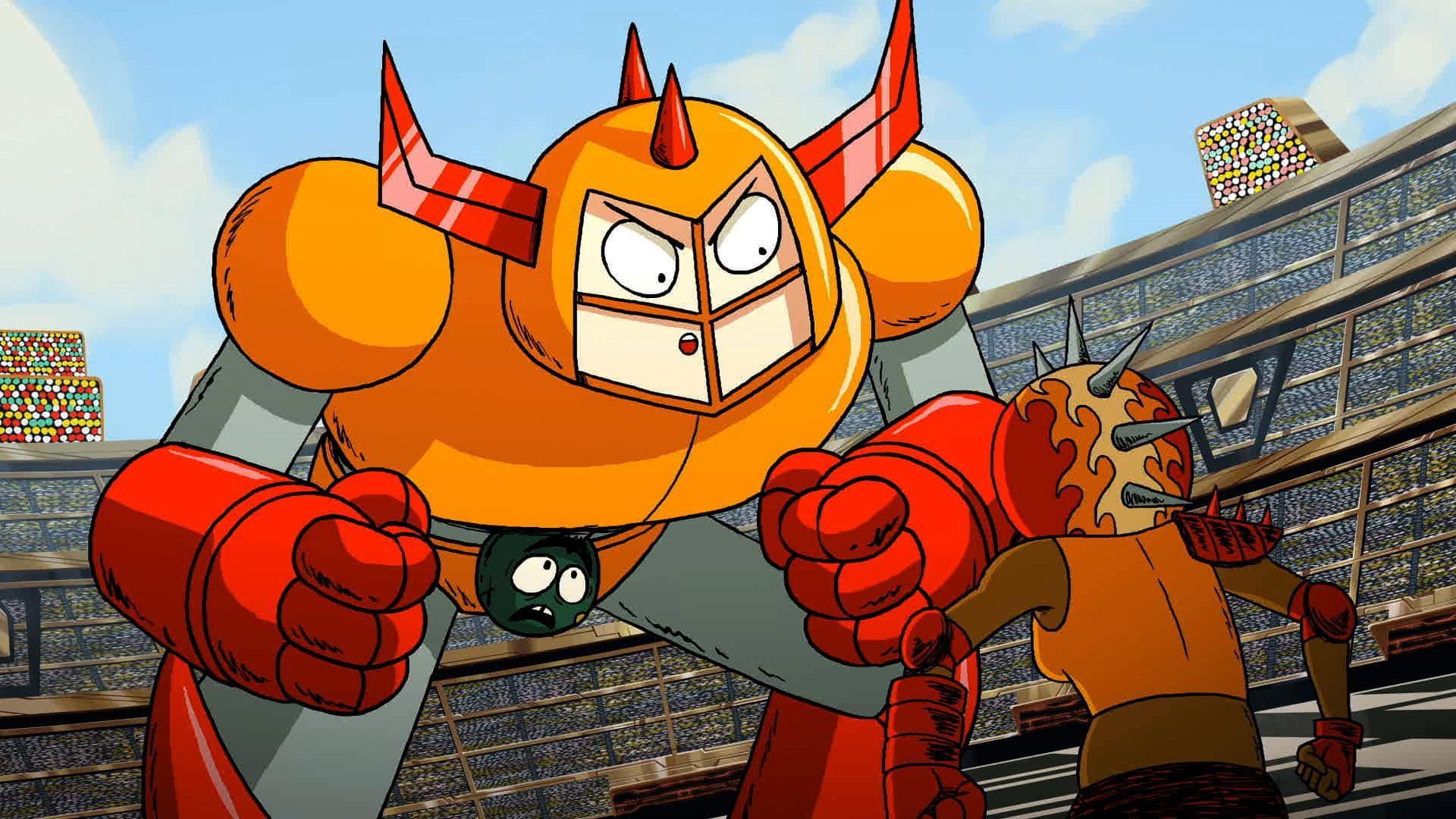 Still from Don't Let a Big Head Give You the Championship Blues! You Can Do It, Leptons! Try Your Best to Win...Right Now!