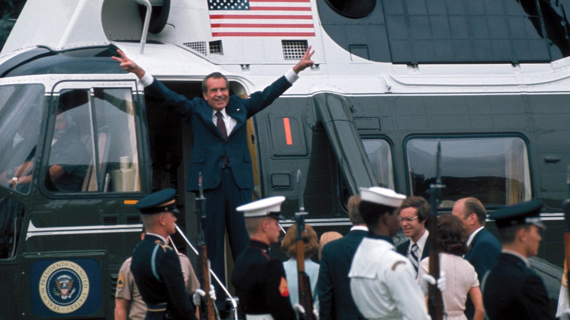 Still from The United States vs. Nixon