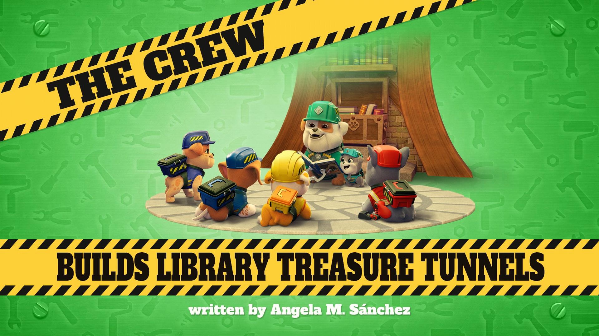 Still from The Crew Builds Library Treasure Tunnels