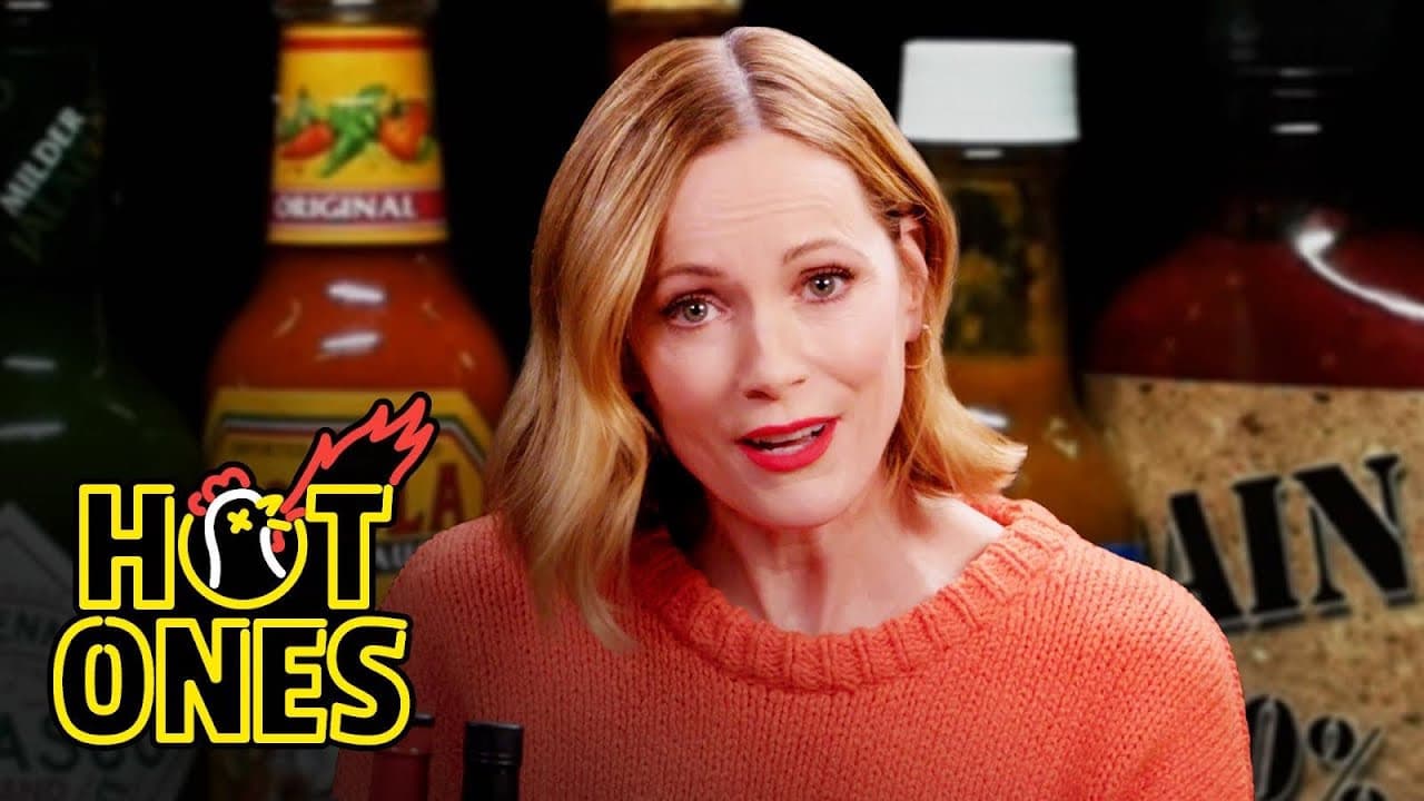 Still from Leslie Mann Gets Revenge While Eating Spicy Wings