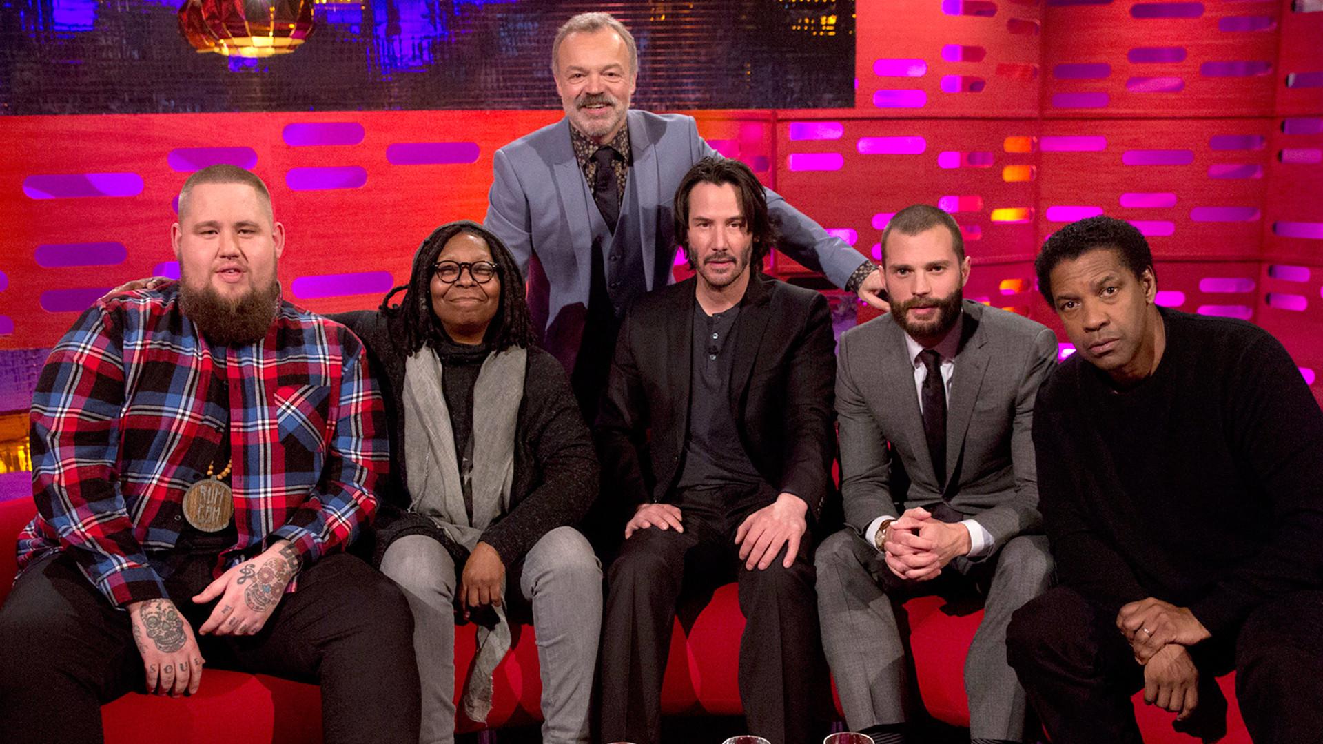 Still from Denzel Washington, Jamie Dornan, Keanu Reeves, Whoopi Goldberg, Rag'n'Bone Man