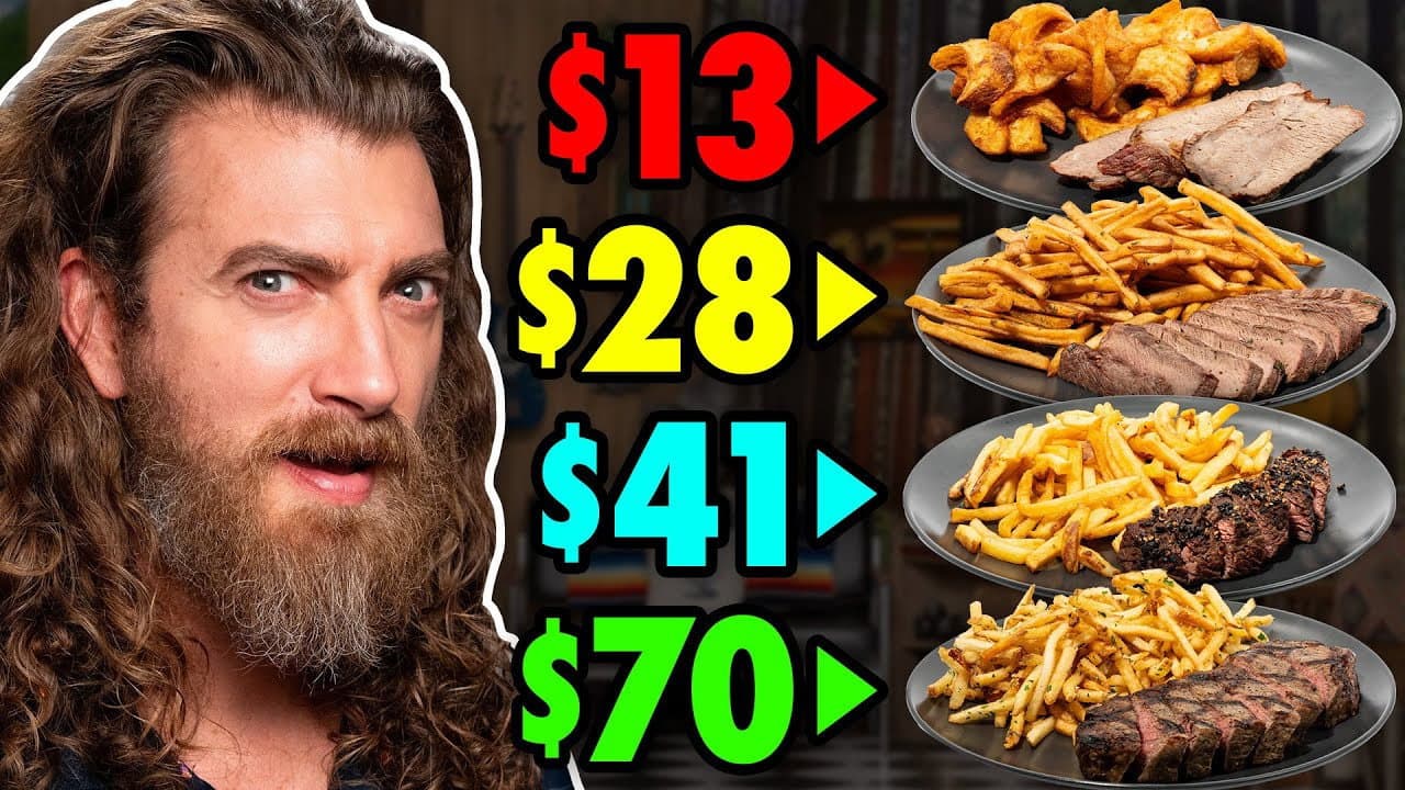 Still from Frozen vs. Fast vs. Fancy Food Taste Test