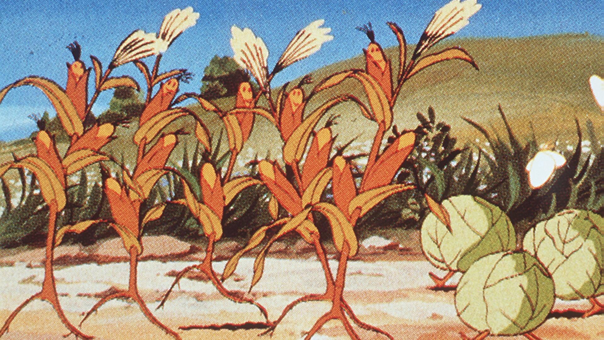 Still from Battle of the spirits of sun and ice