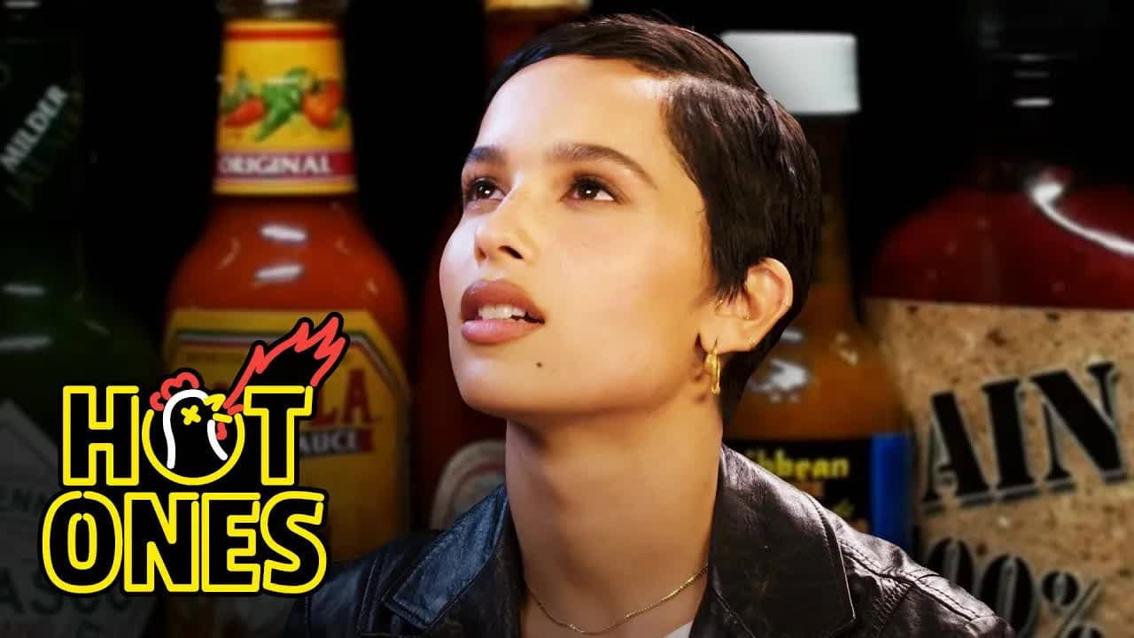 Still from Zoë Kravitz Gets Trippy While Eating Spicy Wings