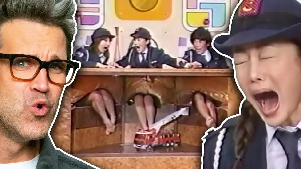 Still from We Try A Japanese Game Show Challenge