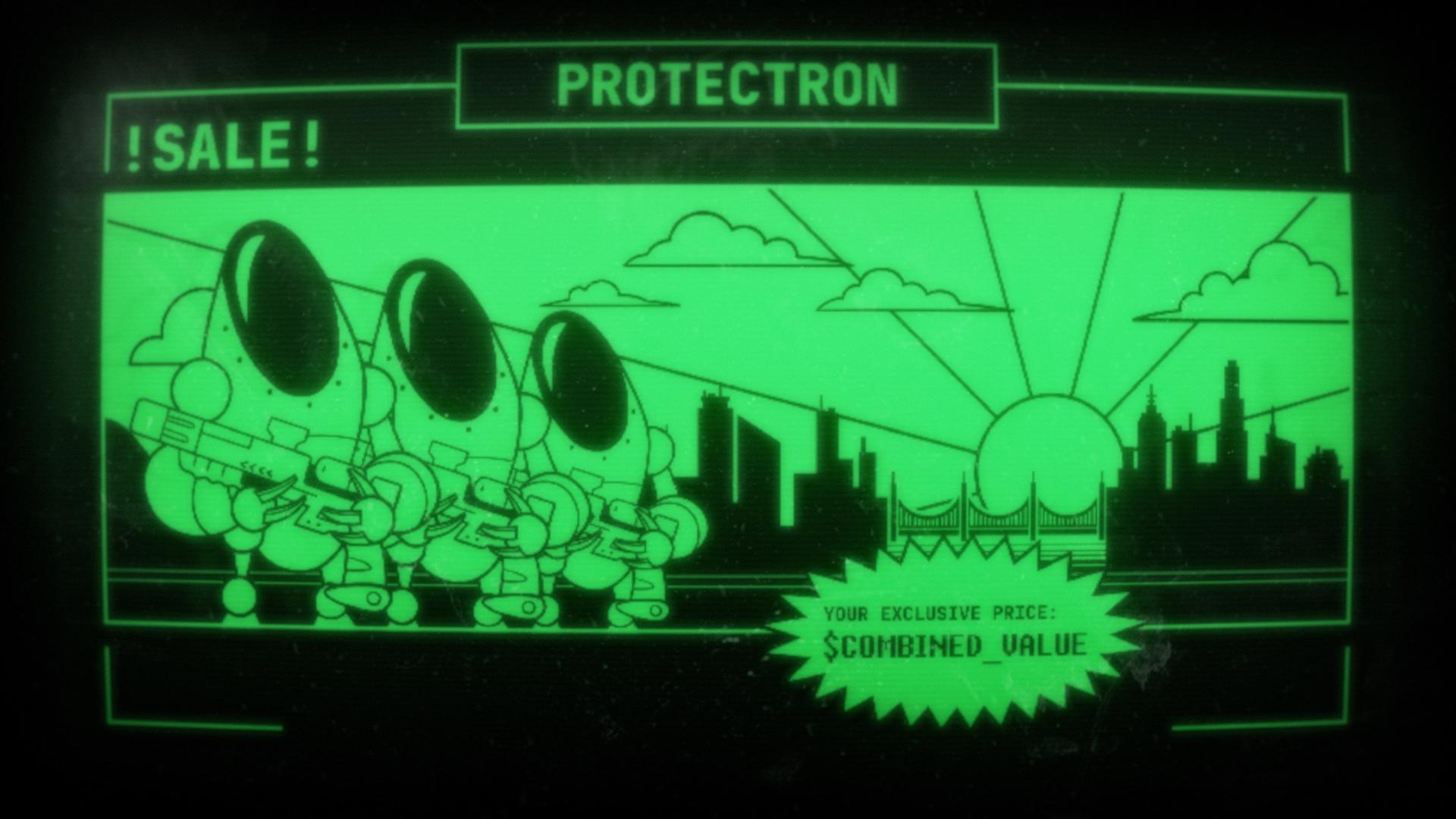 Still from Whatever Happens to Humanity, Protectrons Will Be There