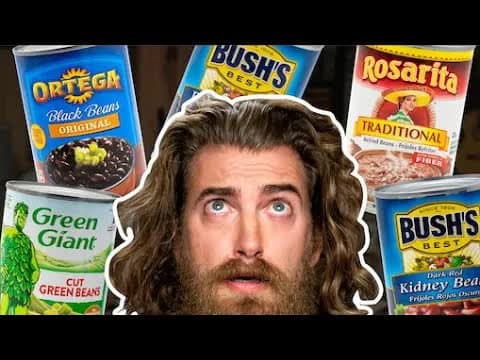 Still from Can Rhett Guess Every Brand Of Bean? (Game)