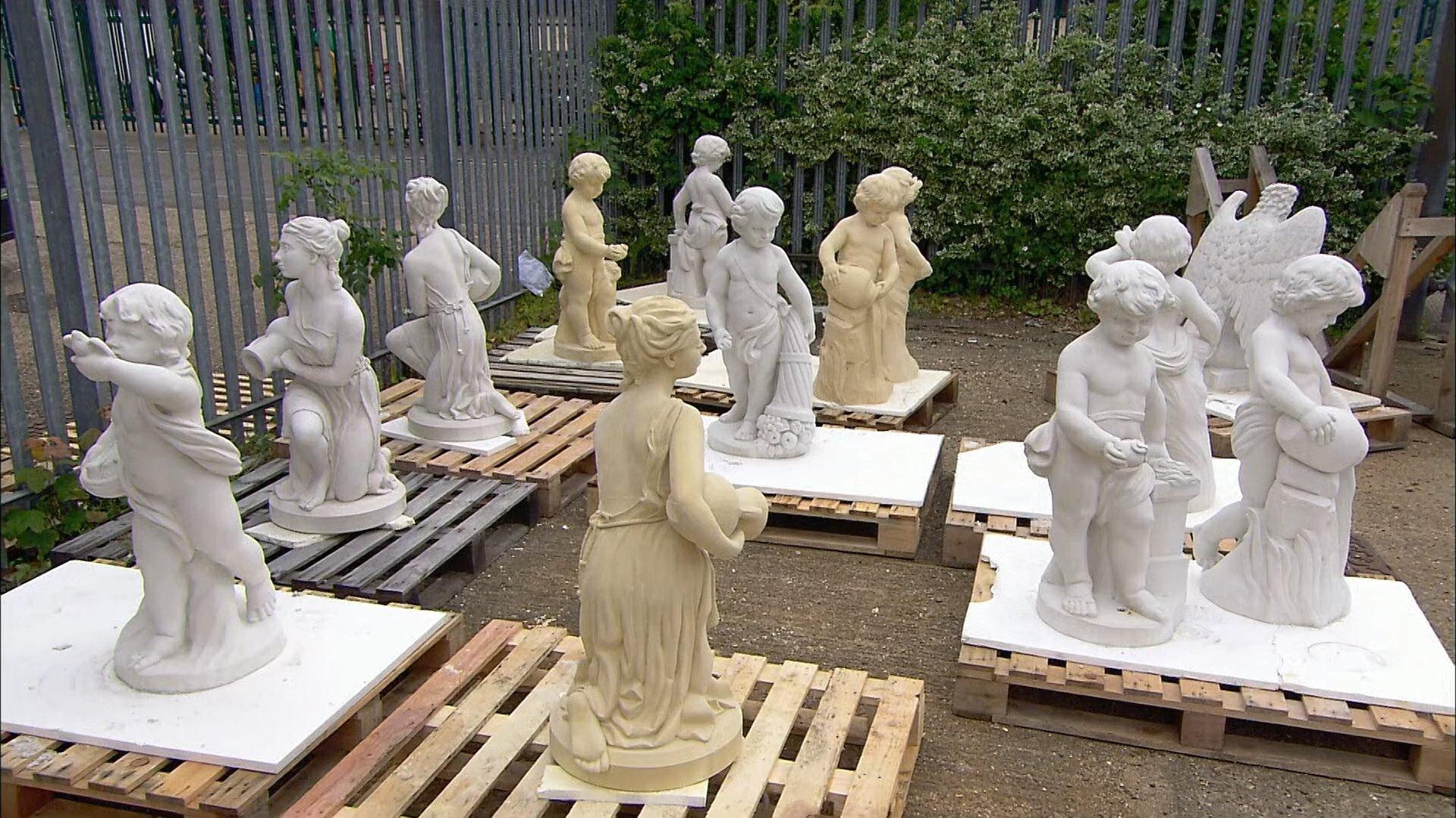 Still from Rally Cars, Pork Pies, Floating Fountains, Artificial Stone Ornaments