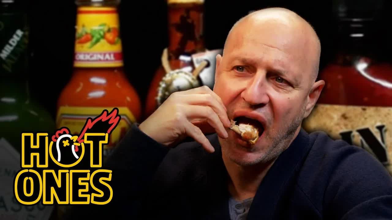 Still from Tom Colicchio Goes Full Top Chef on Some Spicy Wings