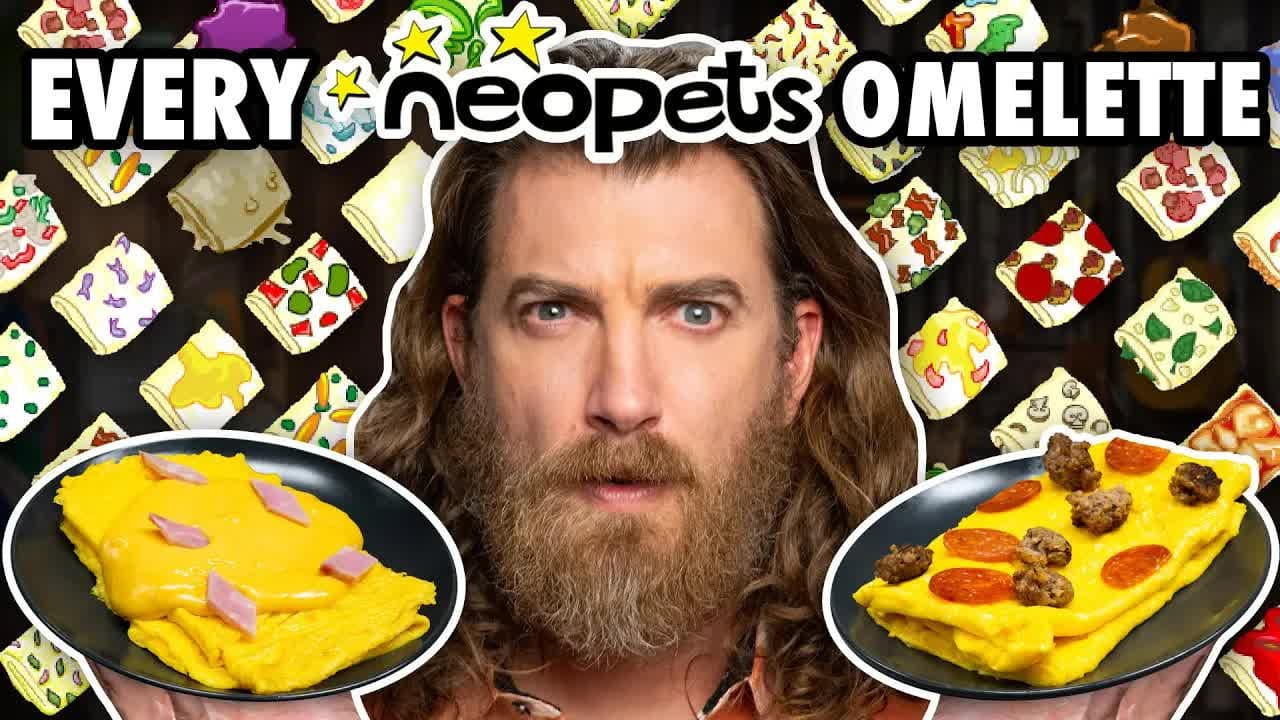 Still from We Try Every Neopet Omelettes