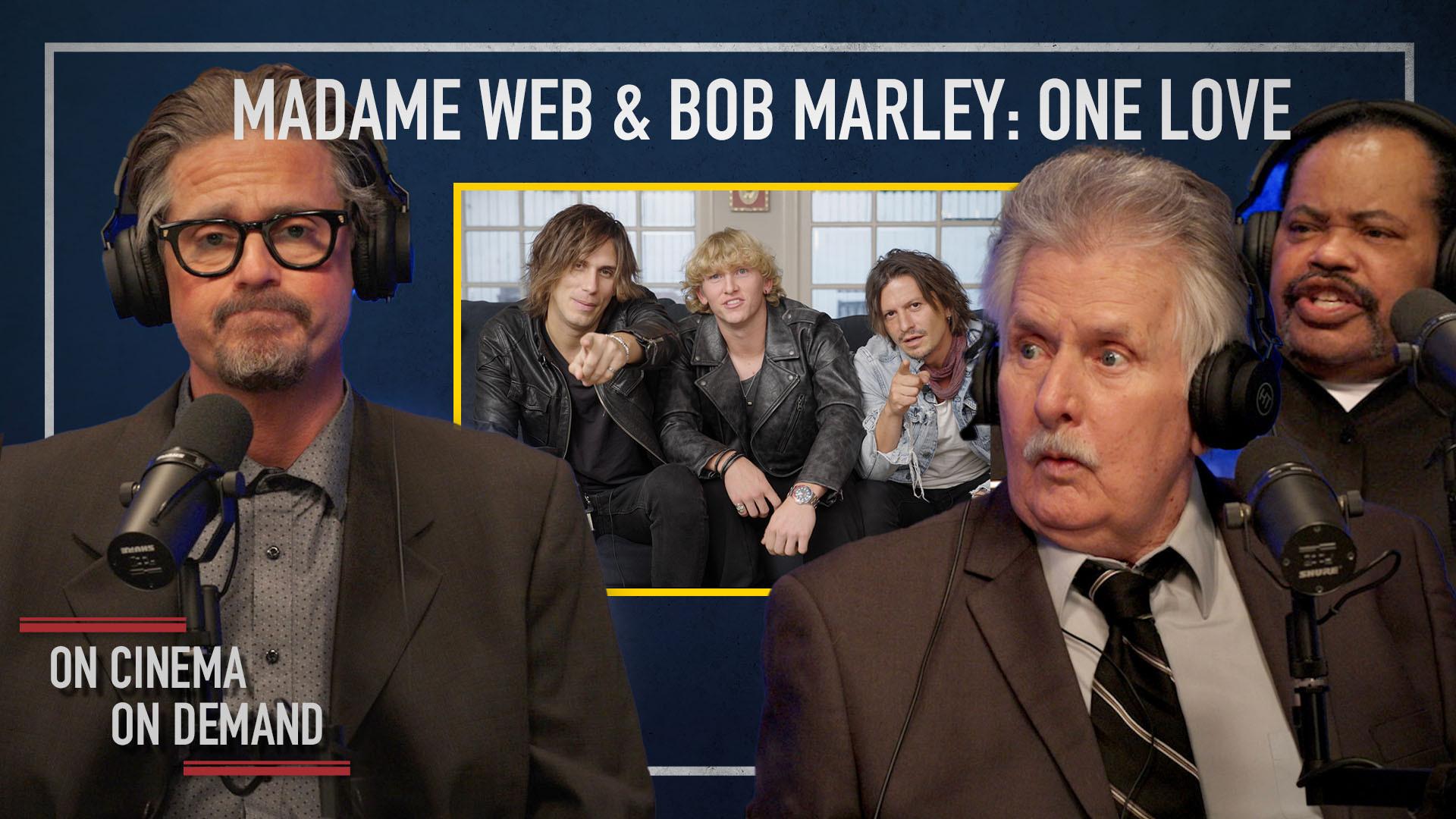 Still from 'Madame Web’ & ‘Bob Marley: One Love'