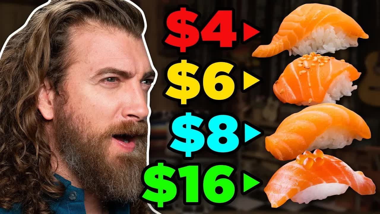 Still from Frozen vs. Fast vs. Fancy Food Taste Test